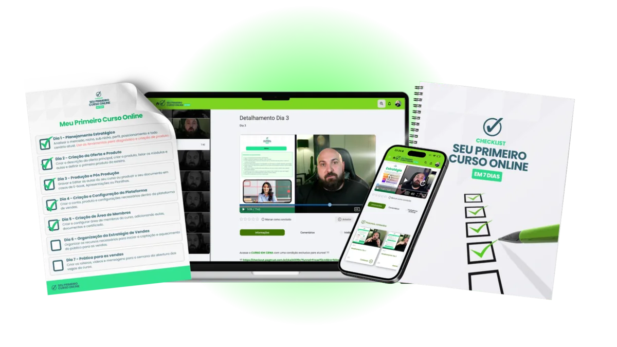 Mockup do método de 7 dias para fazer sua primeira venda online