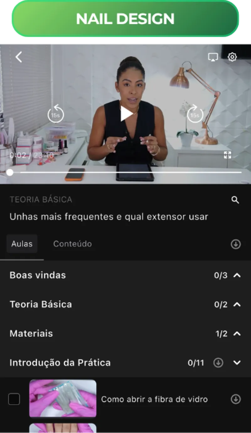 Aluna Tayane — primeira venda realizada